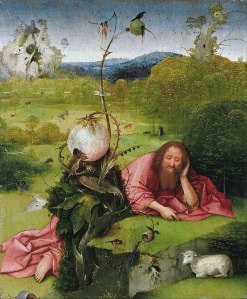 Saint Jean Baptiste au désert de Jérôme Bosch — utilisé pour illustrer mon article sur Memento Mori, l'album de Depeche Mode