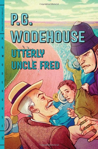 Couverture de l'Oncle Fred par Wodehoouse — Oncle Fred arrêté par un policier au champ de course. Il sourit. Illustration choisie pour mon article sur les imposteurs