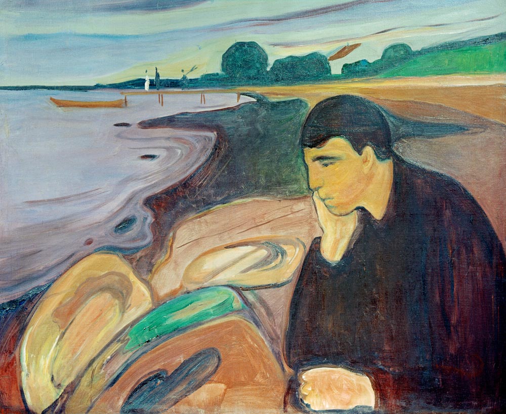 Edvard Munch, Mélancolie, 1894, Coll part — Ph : Wikimedia