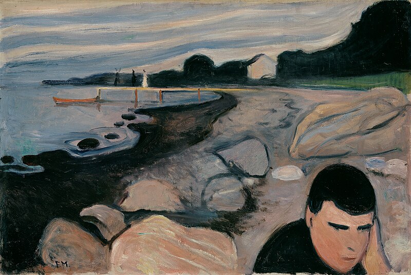 Edvard Munch, Mélancolie, 1892, National Gallery, Oslo — Ph : Wikimedia
