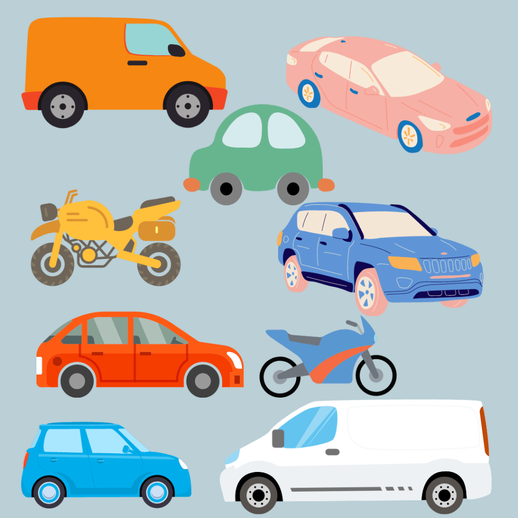 Boomerland — illustration de voitures en pagaille sur fond gris 