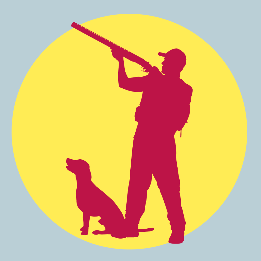 Boomerland — chasseur rouge sur fond jaune