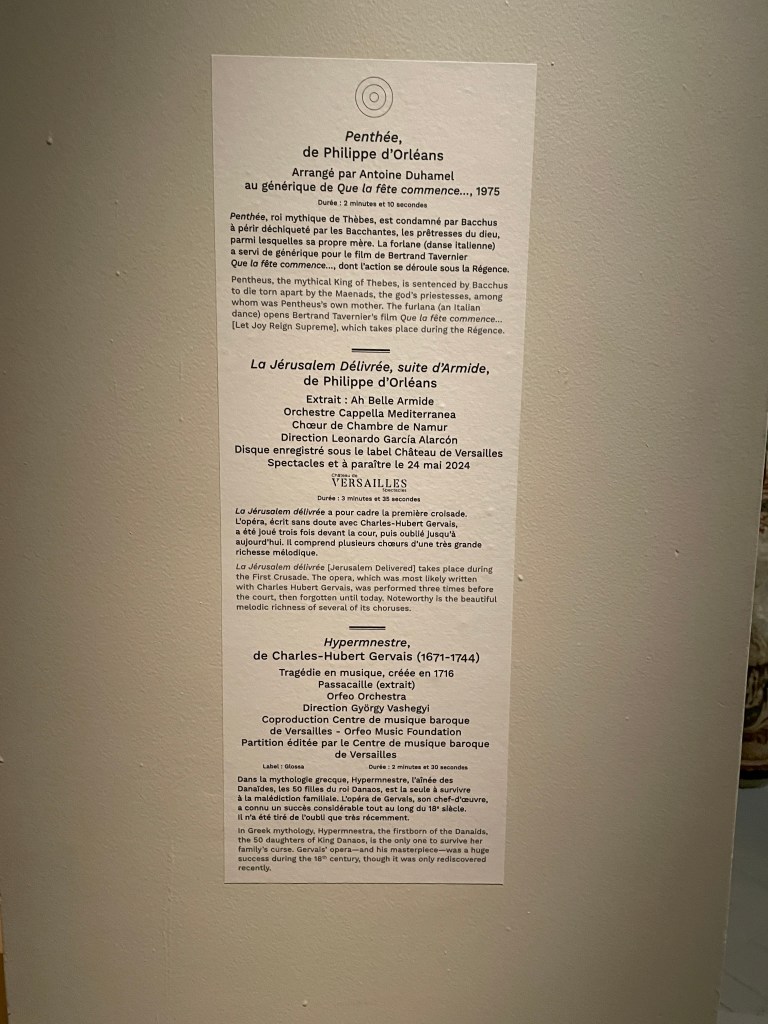 Cartel des 2 opéras composés par Le Régent. 