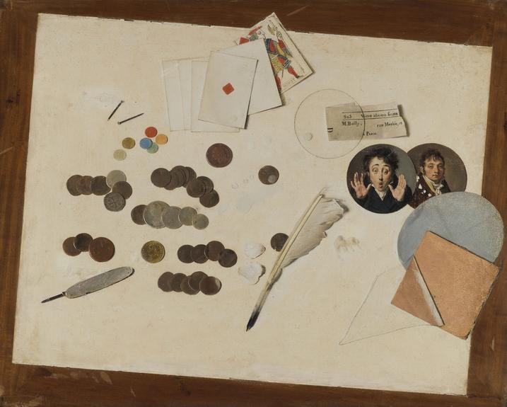 Boilly, Trompe l'œil aux pièces de monnaie, PBA de Lille, vue de haut
